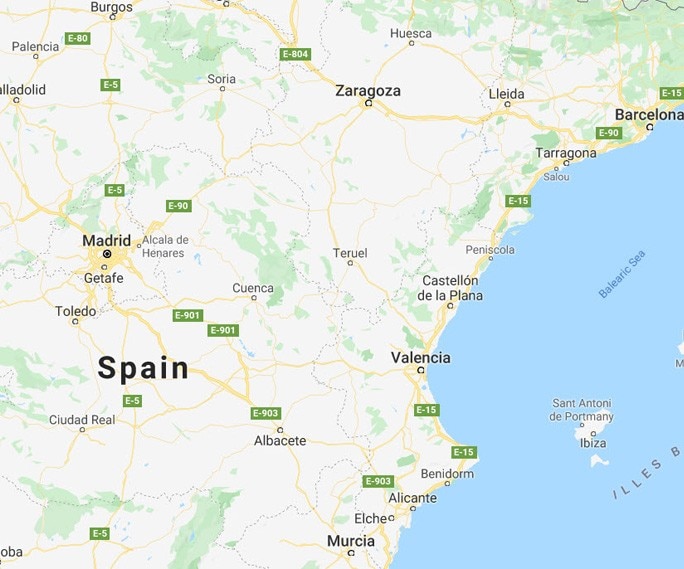 Map of Spain