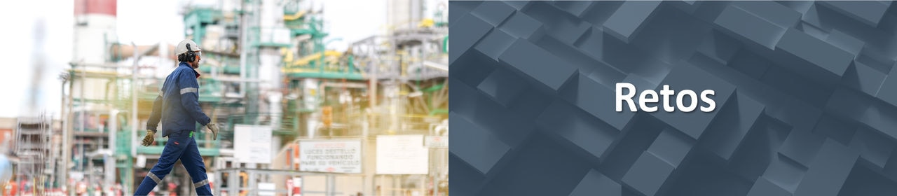 Man walking by factory